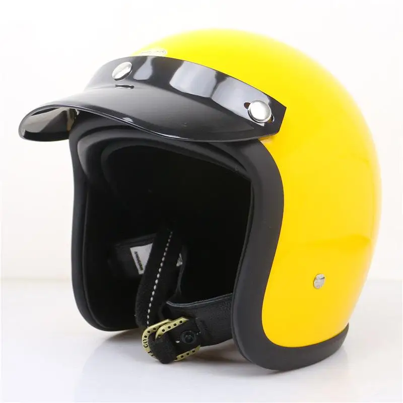 1Pcs 3-Snap Motorcycle Jet Helmet Brim Dustproof UV Block Sun Visor for Cross-country Motorbike Riding Accessory