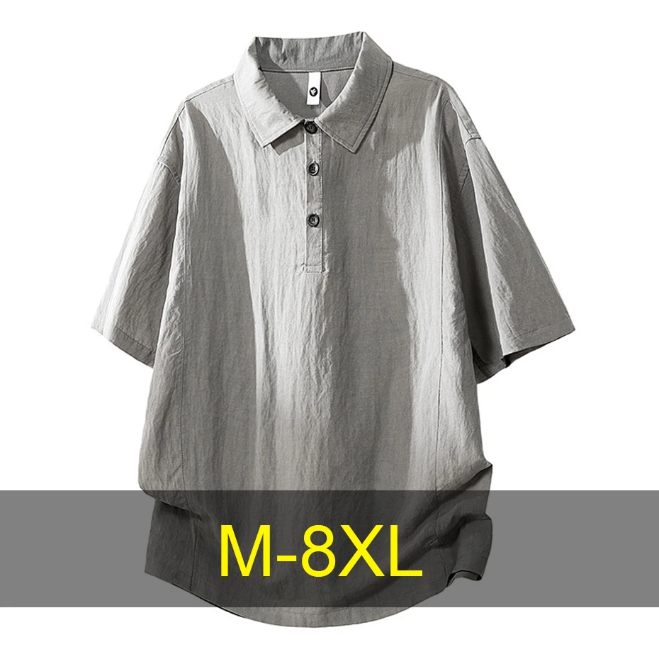 Solid Color Polo Shirt Men Summer Short Sleeve Polo Shirts Plus Size 8XL Male Polo Shirts Big Size 8XL — купить у AliExpress WW