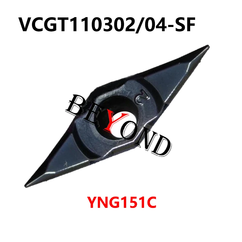 

Original Carbide Inserts VCGT110302-SF YNG151C VCGT110304-SF YNG151C Processing Steel Stainless Cast Iron CNC VCGT 110302 110304