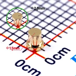 Smt smd表面実装コンタクトパッド、円形、スプリング式ポゴピン、高さ2.0mm、直径2.0mm、2.0mm、20個