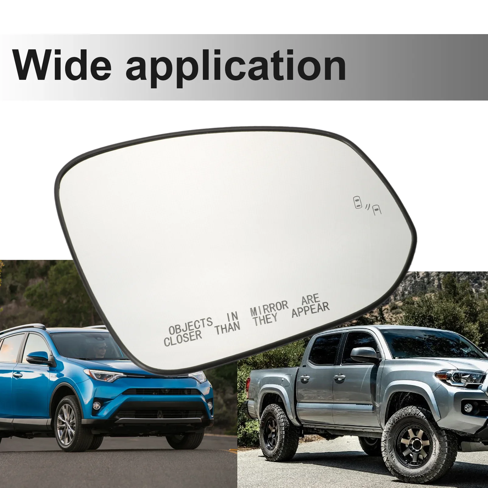 Clearing!! Passenger Side Mirror Glass for Rav4 2016-2023 Tacoma 2016-2021 Right Heated View Mirror with Blind Spot Detection