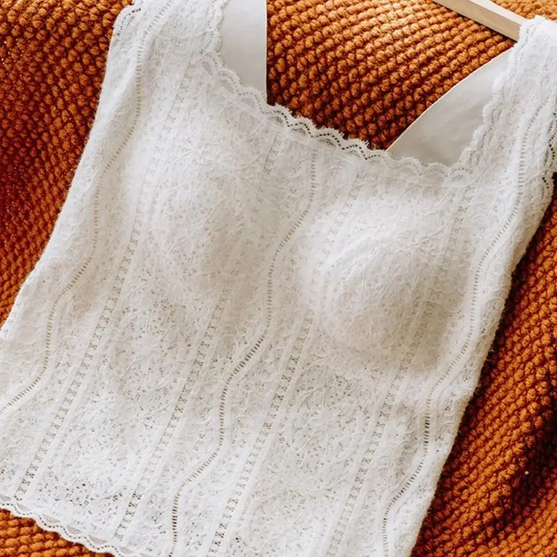 Y3NE 여성용 프렌치 레이스 캐미솔, 작업 및 캐주얼 착용을 위한 양각 꽃무늬 디테일 편안한 자르기 탱크 탑