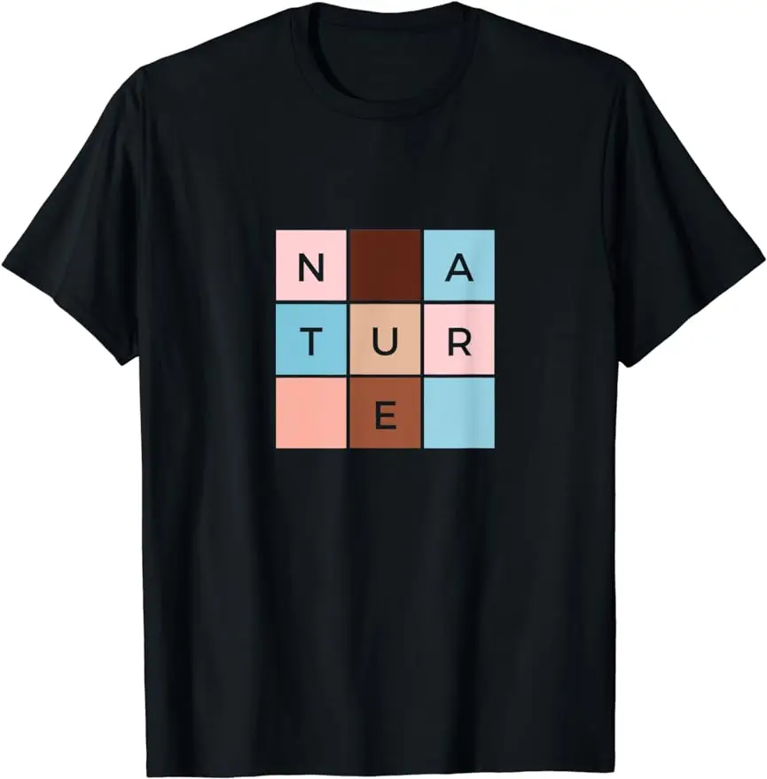 2024 New Summer Natural, Eco-friendly, Beautiful Print, Sustainable Alphabet T-shirt