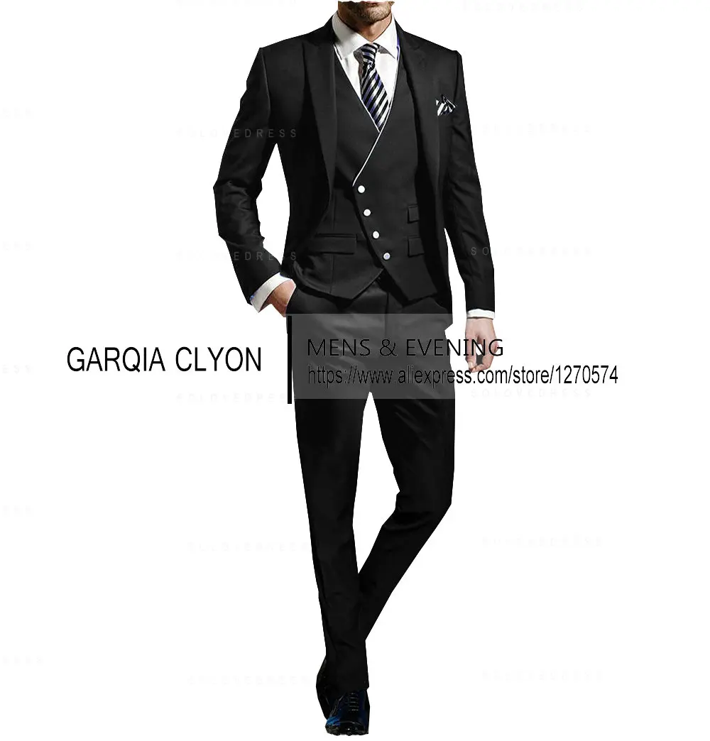 Mens suits 3 piece Slim Fit Tuxedos Party Suits Grooms Men Suits for Wedding For Wedding 2024 (Blazer+Vest+Pants)