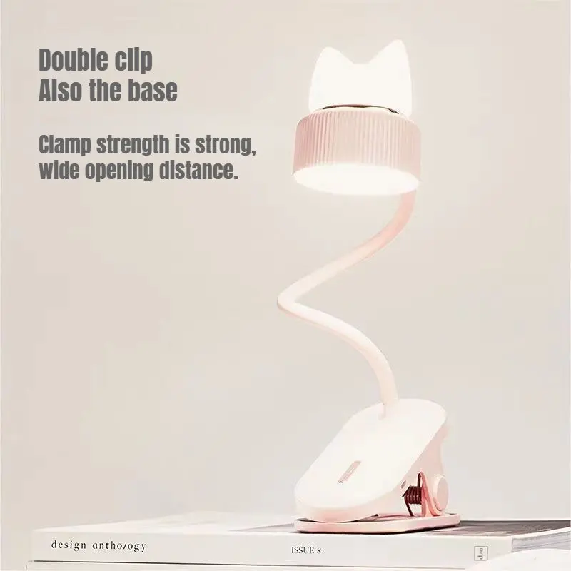 Youpin 3Life lampa biurkowa LED USB ładowanie składane klip światła trzy-biegowa regulowana kot czytanie lampka nocna dla inteligentnego domu