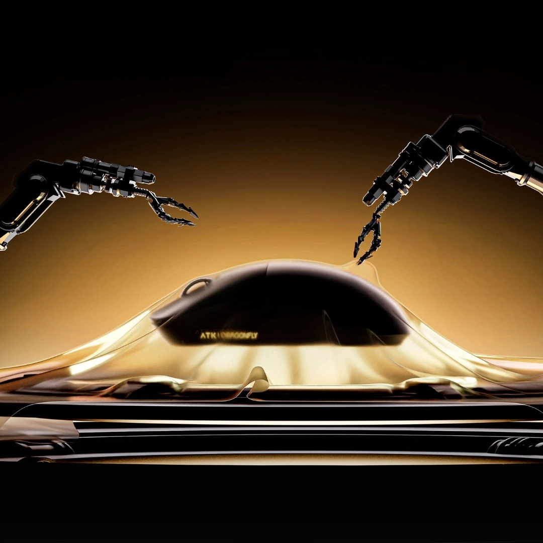 ATK Dragonfly A9 アルティメット ゲーミングマウス 人間工学に基づいたデザイン ワイヤレス Eスポーツ デュアル 8000Hz ナノコーティング ウルトラマックス ノルディック 54L15