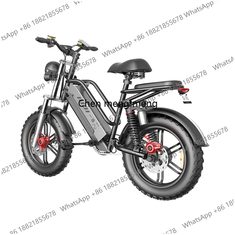 

STLF 20Inch Wide Tire Fat Tire Full Suspension 750W Power Electric Motorcycle Cafe Racer Style City Electric Moped