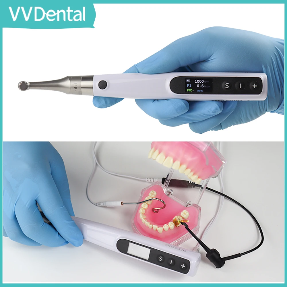 

Dental Root Canal Preparation Machine Dental Root Canal Treatment 2 in 1 Endo Motor 16:1 Contra-angle rotary 360 Degree