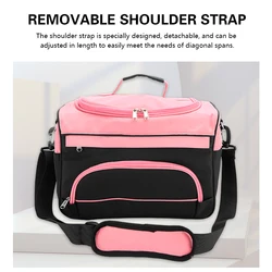 Barber Large Capacity Hair Scissor Comb Bag Hairdressing Tools Storage Pouch Salon Haircut Case Suitcase Organizer Pink Black