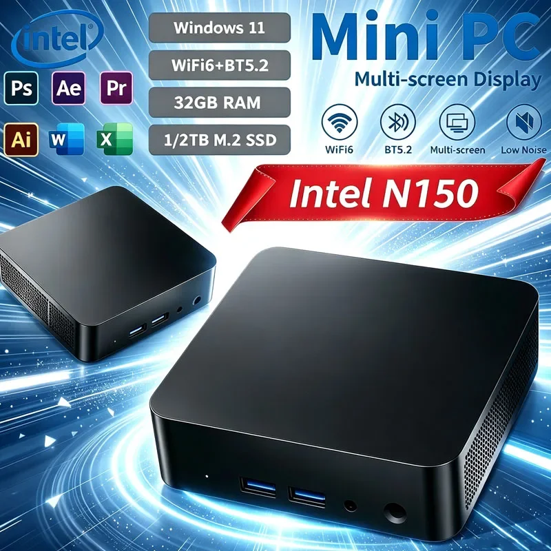 ミニpc-core-n150、16gb-ssd、win11対応、wifi6対応、4k対応で、家庭生活や日常業務に信頼できるデバイスです。