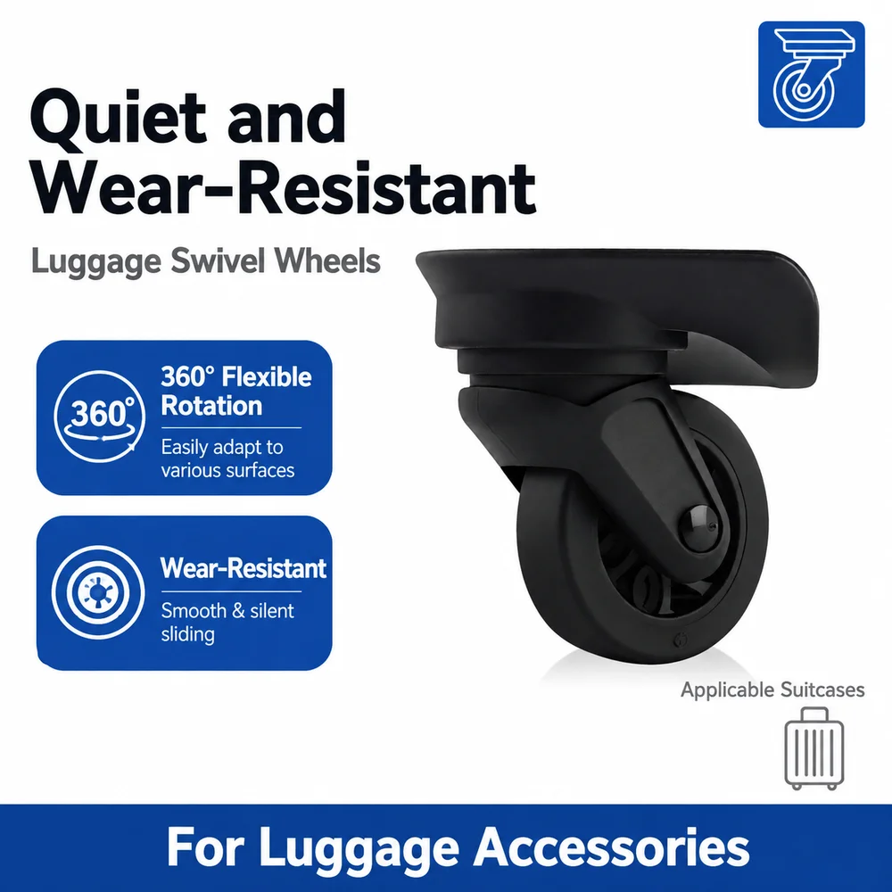 Universal Luggage Wheels For Samsonite S43 360° Swivel Caster Bracket Wear-Resistant Smooth Rolling Noise Reduction Replacement