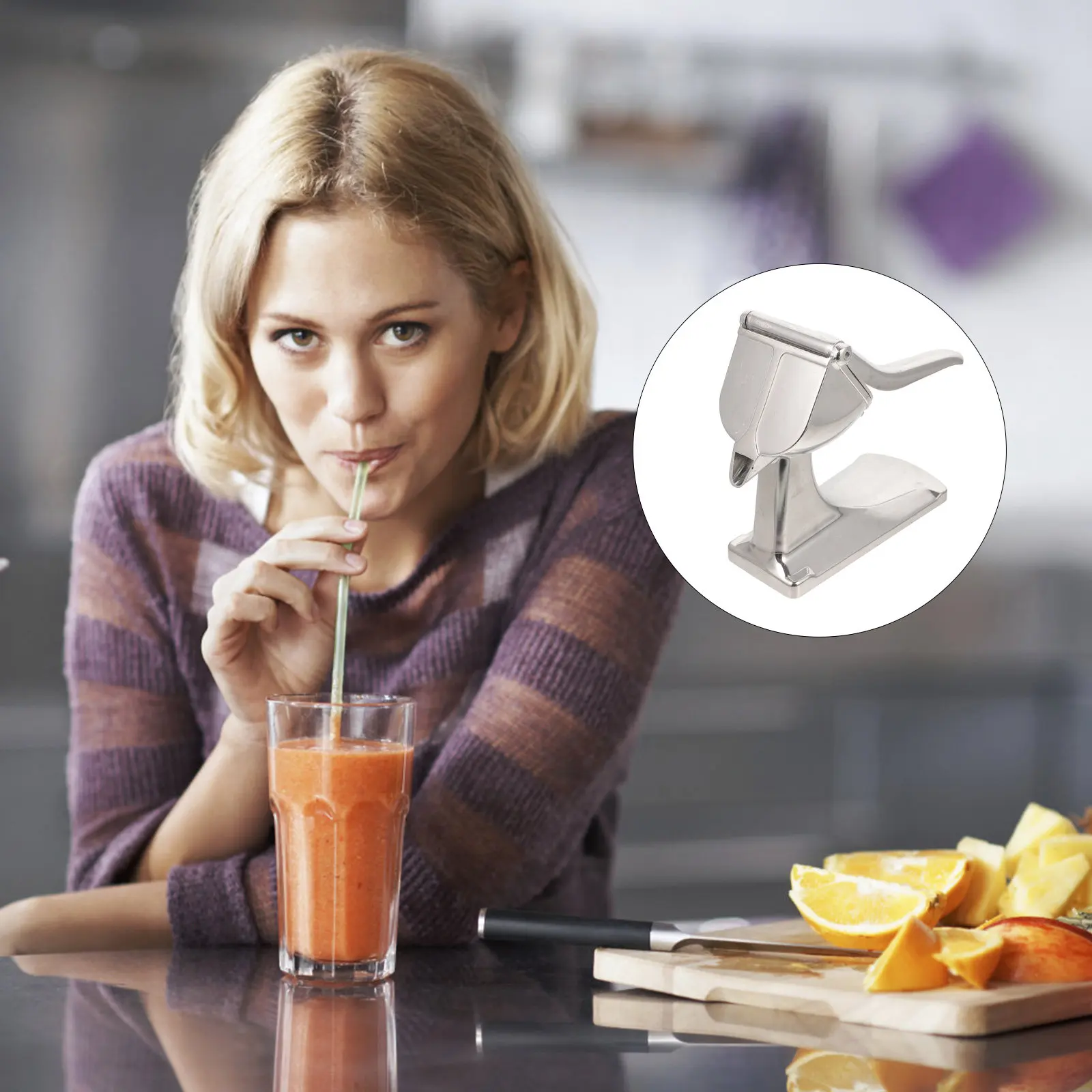 

Ручная соковыжималка для фруктов из алюминиевого сплава, портативный пресс для цитрусовых, инструмент для дома, путешествий и активного отдыха, быстрое приготовление сока