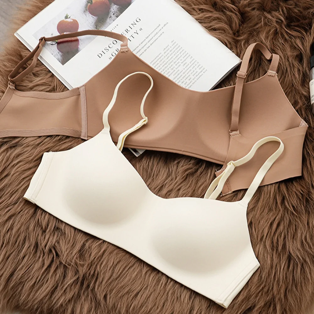 HOT Seamless Wireless Solid Color Bras Underwear Sexy Half Cup Brassiere Tube Tops Female  Invisible Lingerie