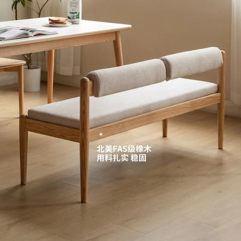Solid wood bench oak eating stool