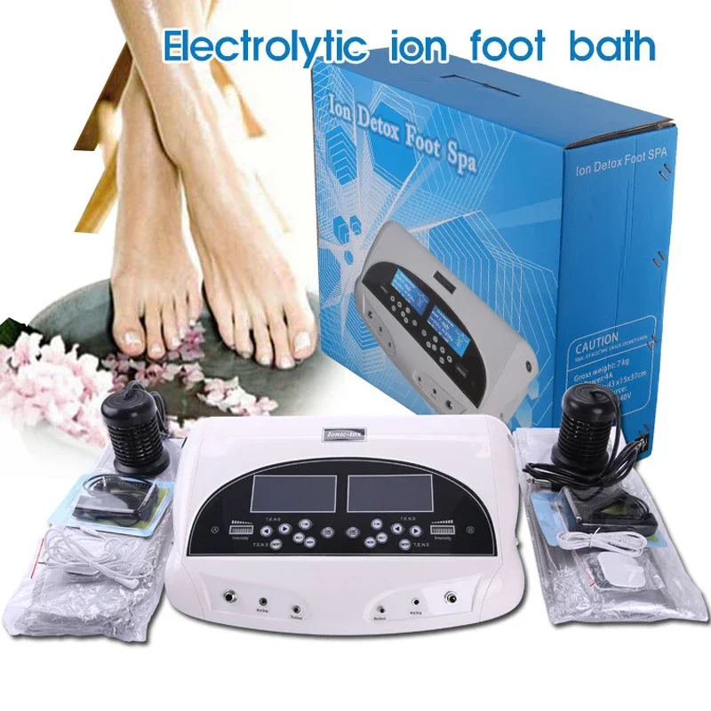 High Tech Dual electronic lon Cleanse Detox Foot Spa High Ionic Cleaner Detox health care Machine massage Spa