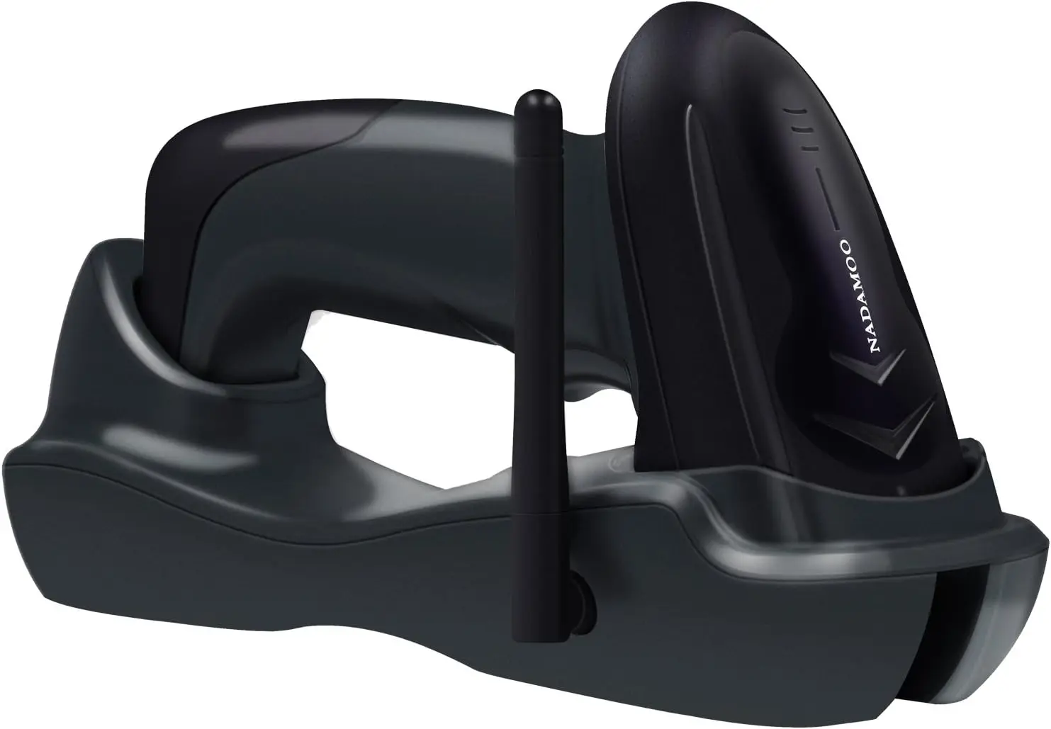 

Беспроводной сканер штрих-кодов с USB-зарядной базой, дальность действия 328 футов, портативный беспроводной лазерный считыватель для розничной торговли, супермаркетов и складов