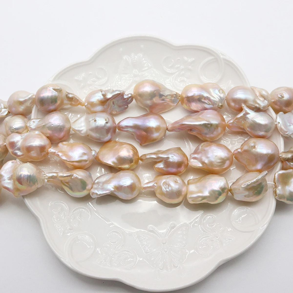 Irregular Baroque 15-16mm Natural Pearl Beaded Jewelry DIY Necklace Bracelet Earring Accessories Gift