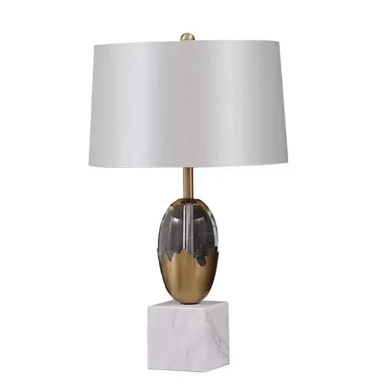 A*-post-modern crystal table lamp, simple living room, new Chinese study, creative bedroom, light luxury villa.