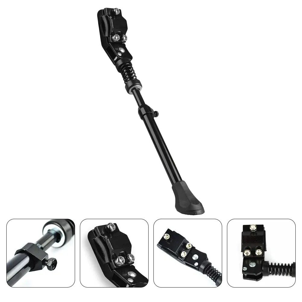 

Bicycle Kickstand Black Aluminum Alloy Adjustable 16 20 24 26 Wheel Diameter Dual Screw Mountain Bike Road Folding Parking Rack