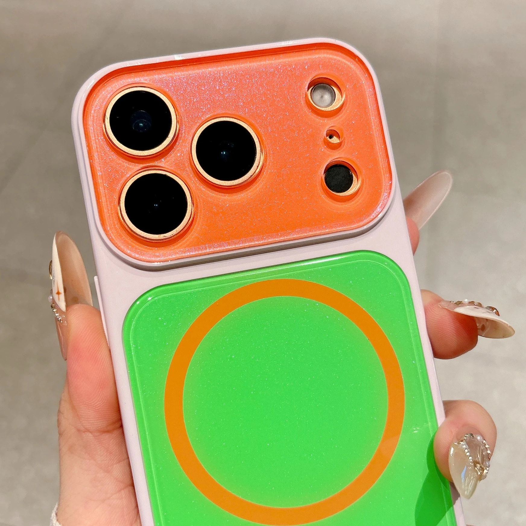 14 Colors Magnetic Case For iPhone 18 17 16 15 14 Pro Max For MagSafe Colorful Crystal Glitter Back Soft Bumper Cover Shockproof