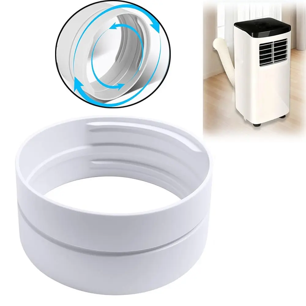 Vent Hose Connector Air Conditioner Hose Connector ABS Thread Adapter Exhaust Hose Adapter Clockwise Compatible Leak Resistant