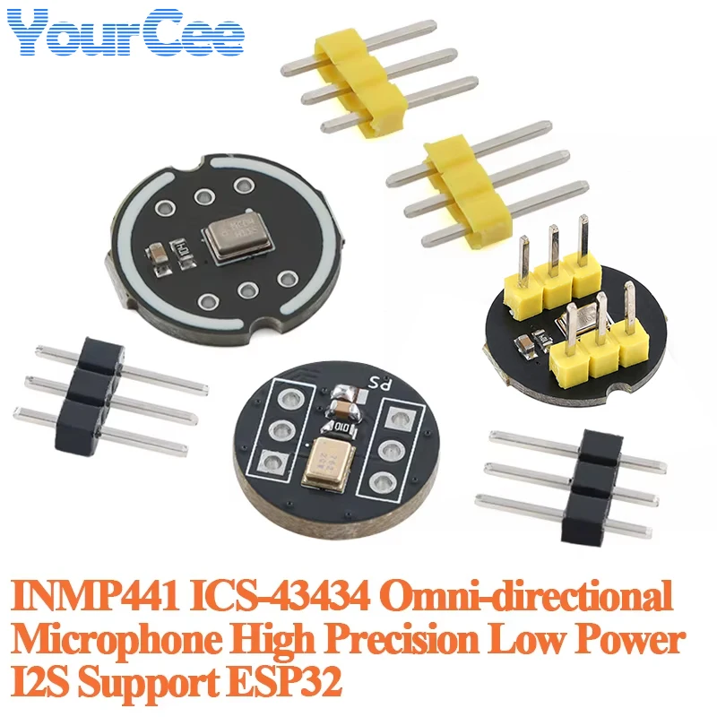 20 szt./1 szt. Ultra Mały Moduł Mikrofonu Wszechkierunkowego INMP441 ICS-43434 I2S ISS MEMS Wysoka Precyzja 24 Bit Niskie Zużycie Energii dla ESP32