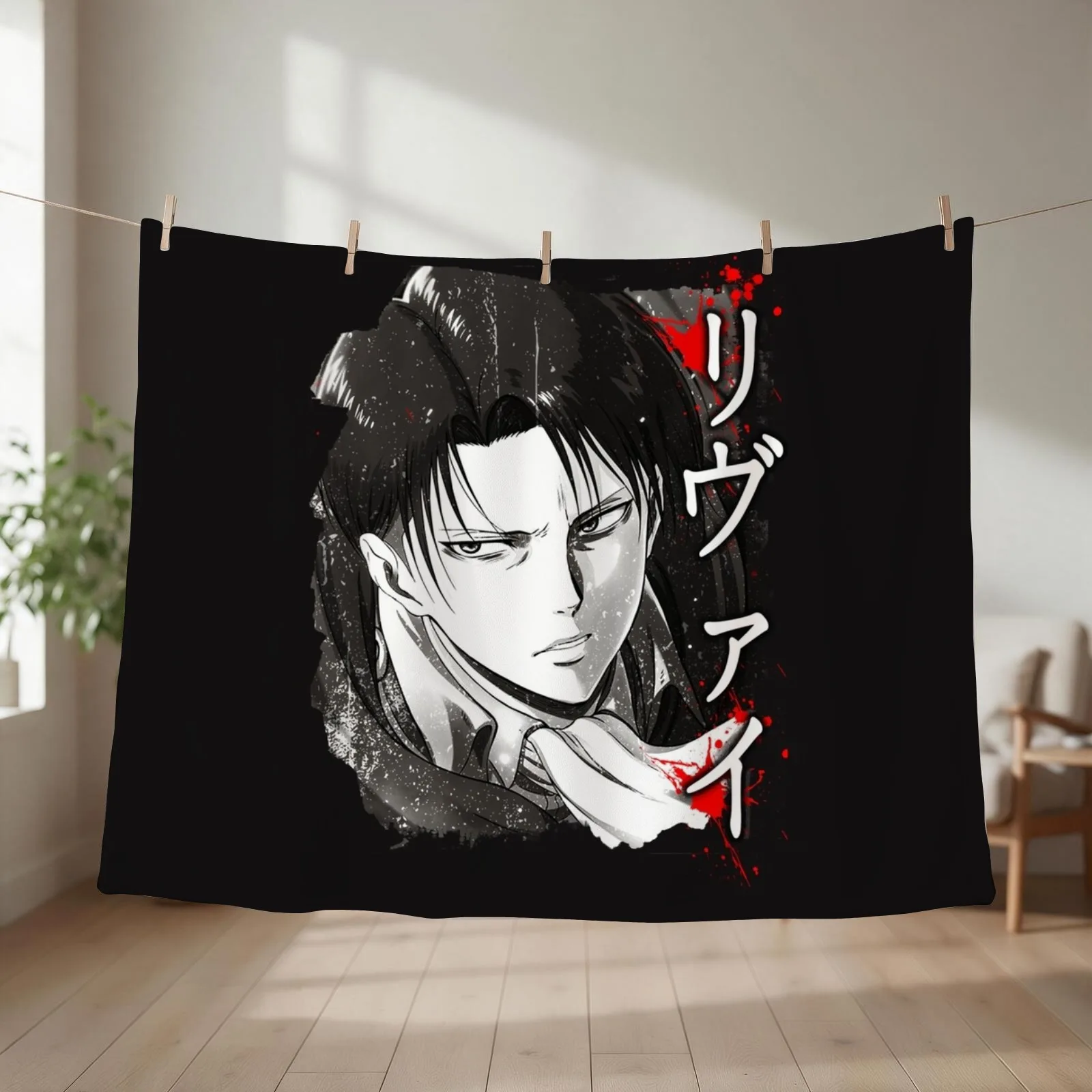 Captain Levi Essential Throw Blanket couch cozy soft plush fuzzy picnic outdoor blanket