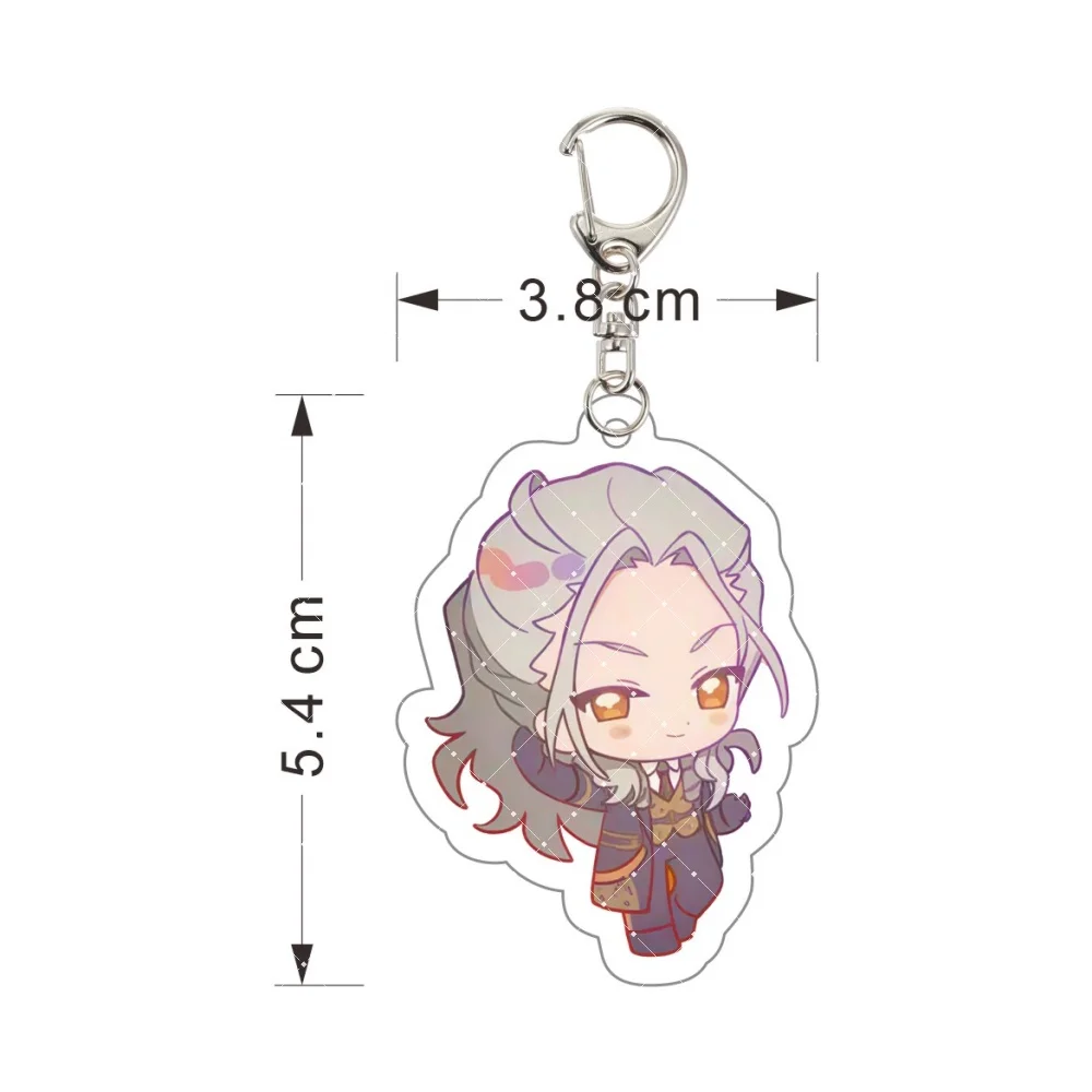 5.5cm Anime Ensemble Stars Keychain Chibi Starry Symphony The Midnight Sun Acrylic Keyring Cute Bag Pendant Fans Cosplay Gift