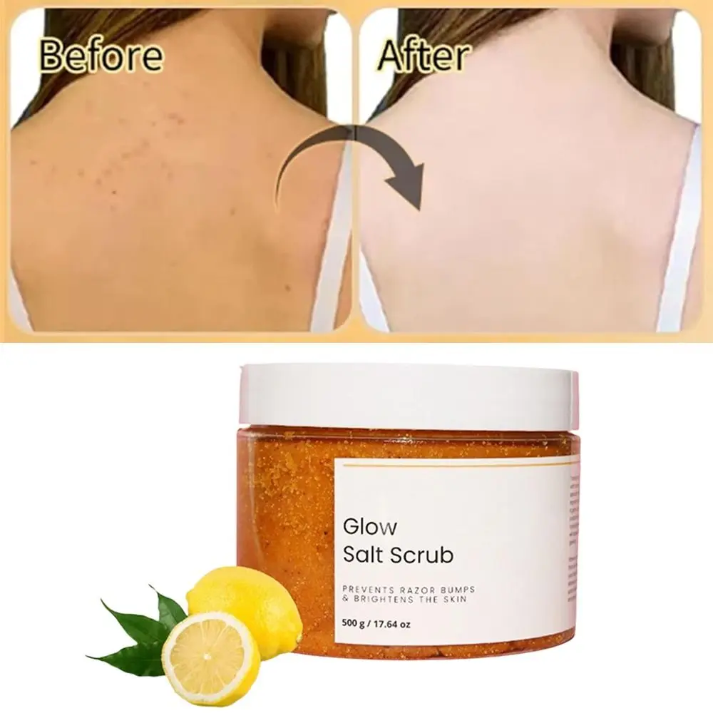 Hot Turmeric Salt Glow Salt Scrub Moisturizing Smooth Turmeric Bath Scrub Brighten the Skin Body Scrub Cream for Body Care