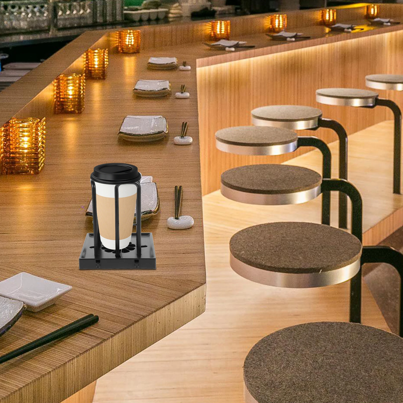 

Desktop Paper Cup Storage Rack Coffee Stand Holder Holders Dispenser Water Disposable Countertop Cups