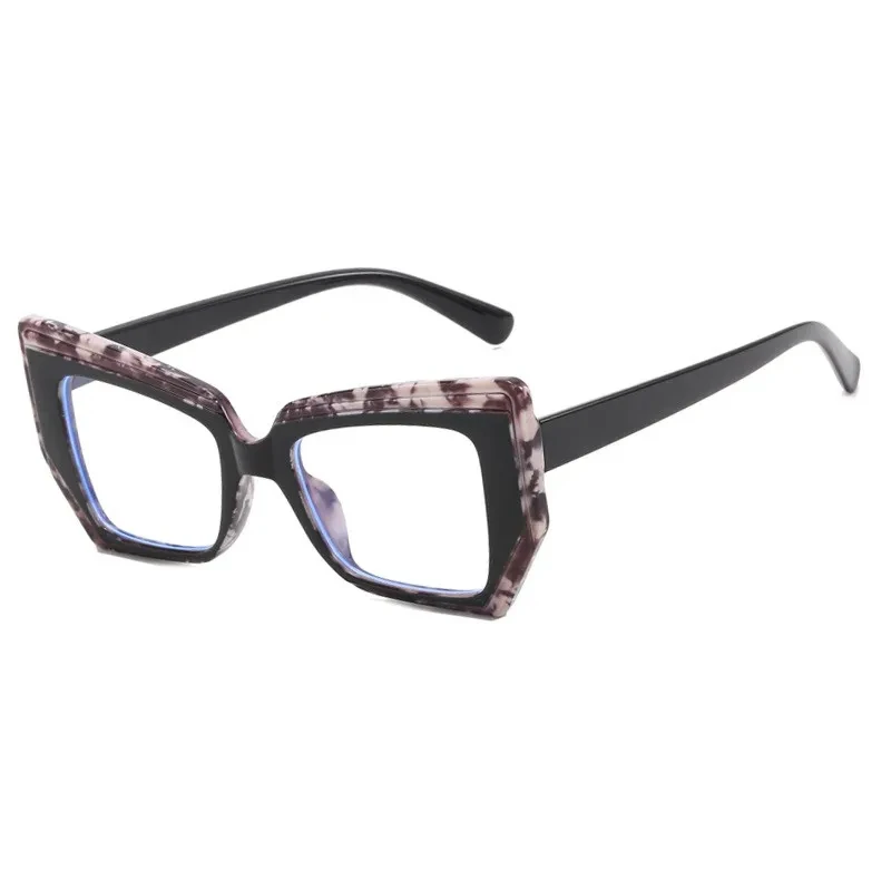 Occhiali da lettura con cuciture a colori bicolore di design di lusso da donna occhiali Anti luce blu che bloccano gli occhi di gatto montatura a farfalla ottica