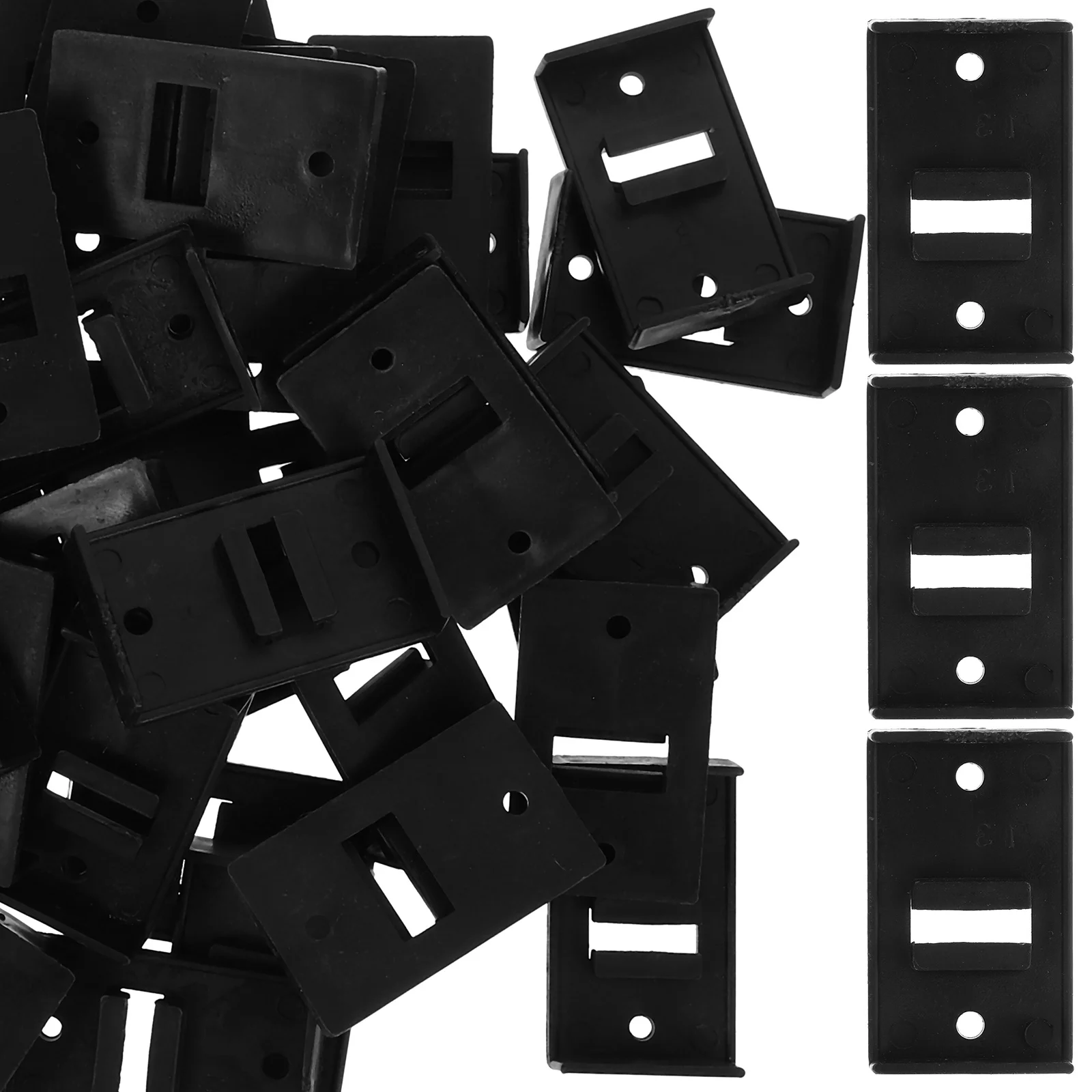 

50pcs Board Plinth Buckle Plastic Cabinet Kickboard Bracket For Kitchen Floor Protector Furniture Leveling Feet Hardware