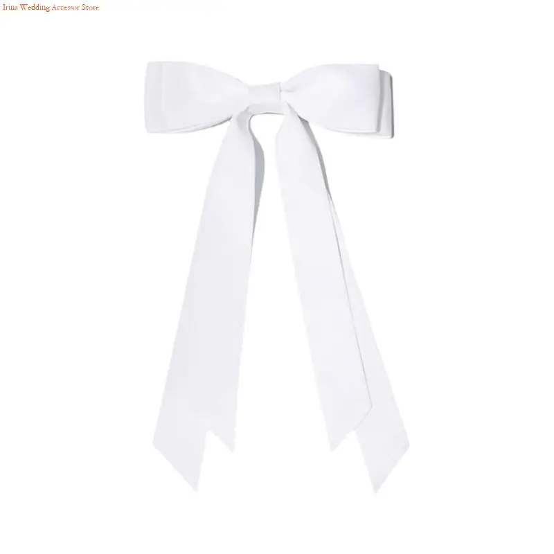 G92D Ribbon Bowknot Barrettes Delicate Bows Hair Clip for Women Girls Fashionable Hair Ornament Sweet Hairpin