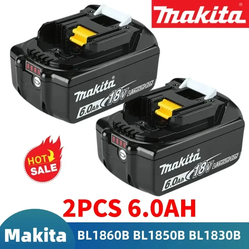 Original Makita 18V 6Ah for Makita 18V Rechargeable Battery BL1840 BL1830B BL1850B BL1850 BL1860100 Replacement Lithium Battery