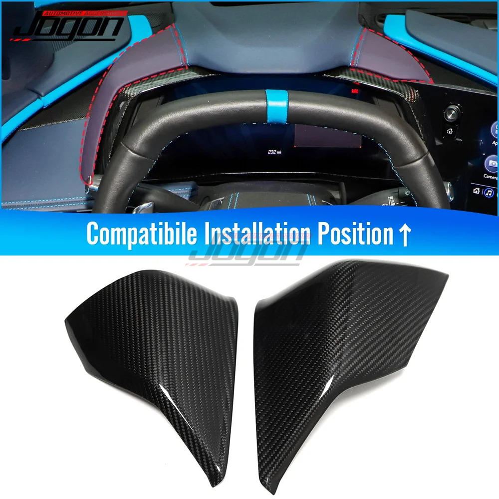 

For Chevy For Chevrolet Corvette C8 Stingray Coupe 3LT Z06 Car Dashboard Speedometer Cover Carbon Fiber Trim Interior Upgrade