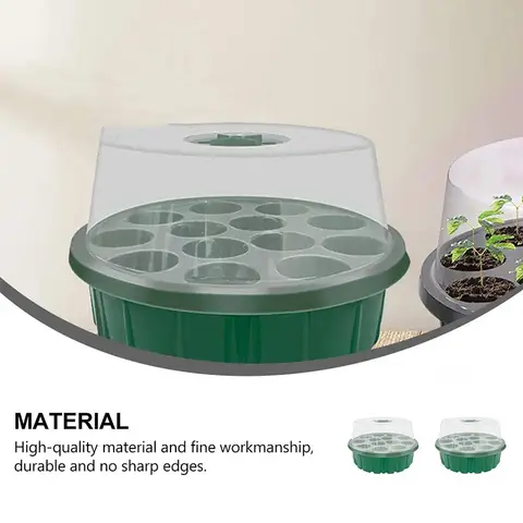 13-håls rund plantlåda Fröodlingsbricka plantlåda bricka Böngroddar Blomplantor Grönsaksfrön Hydroponisk bricka 10 best sales bonsai-frö - №6