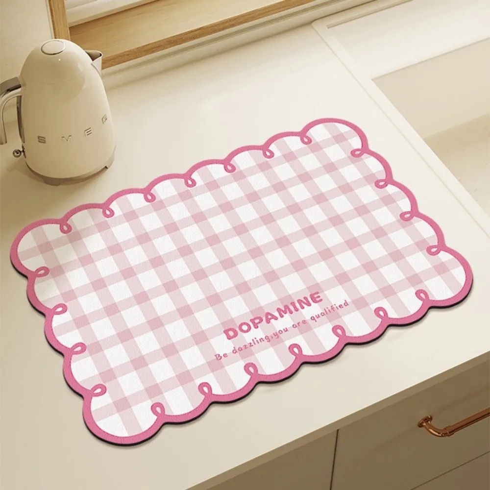 VIKAMA Non-Slip Diatomite Drying Mat Quick Dry Absorbent Kitchen Counter Mat Heat Resistant Table Desk Pad