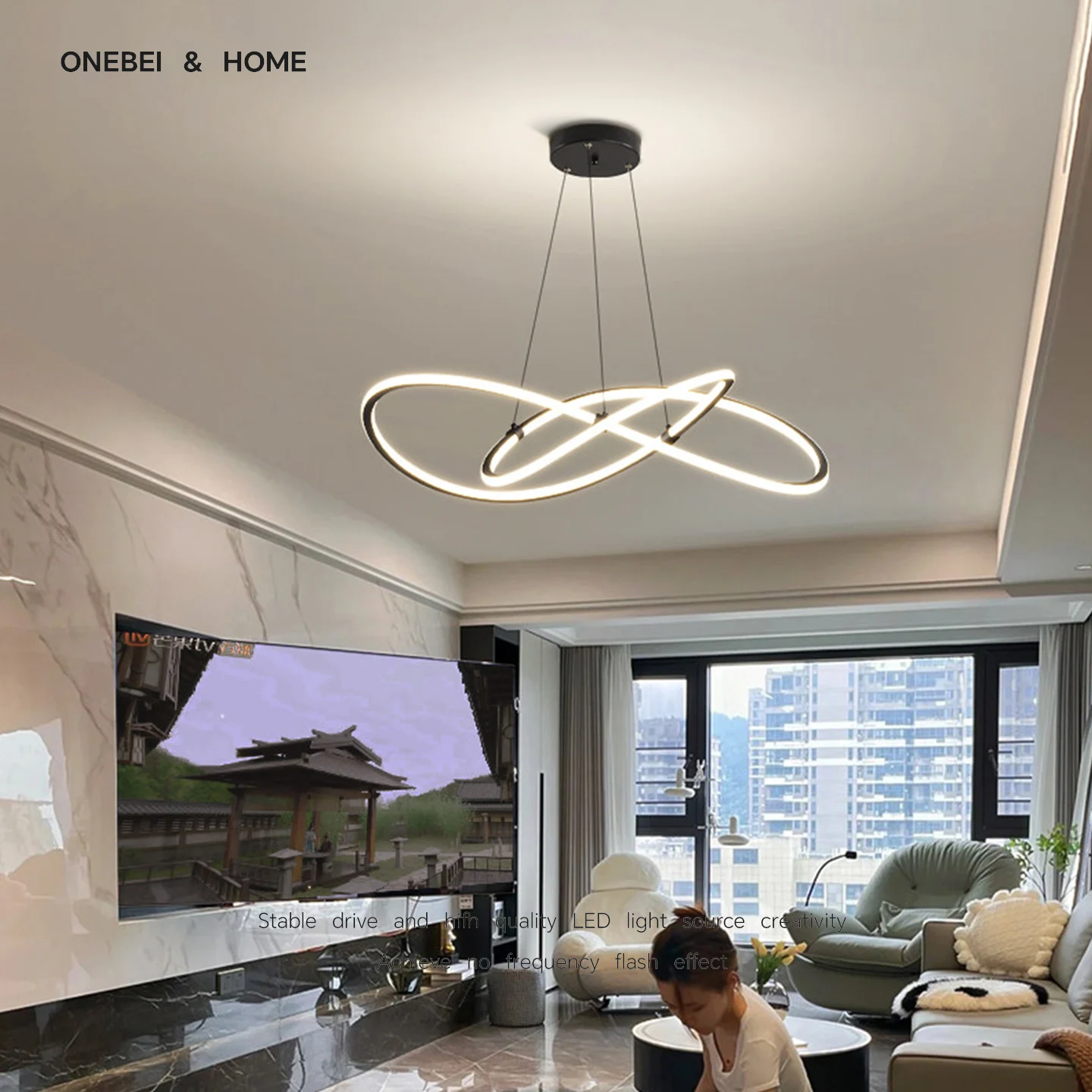 Nordic Modern Irregular LED Pendant Light For Living Room Dining Room Bedroom Tea Table Office Decoration Lighting Pendant Light
