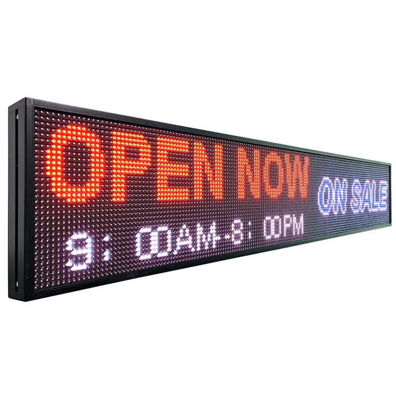 Programmle Led n Screen,Semi-Outdoor Digital Word Scrolling Message Board Wifi Display for Windows (1960 x 360 mm)