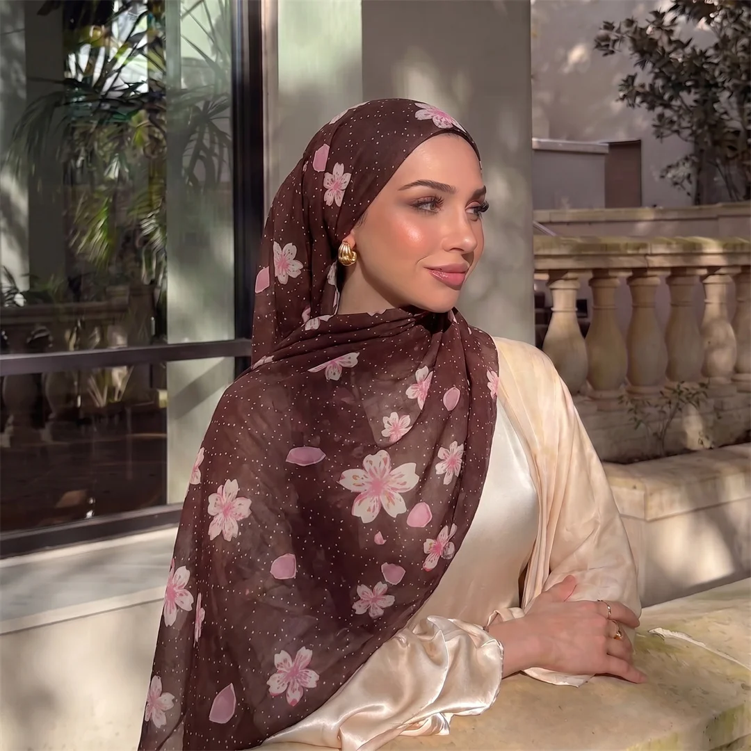 Women's Watercolor Hijab Scarf Bandana Headband Vintage Luxury Beach 180cm Long Handkerchief Bohemia Muslim Accessories 2026