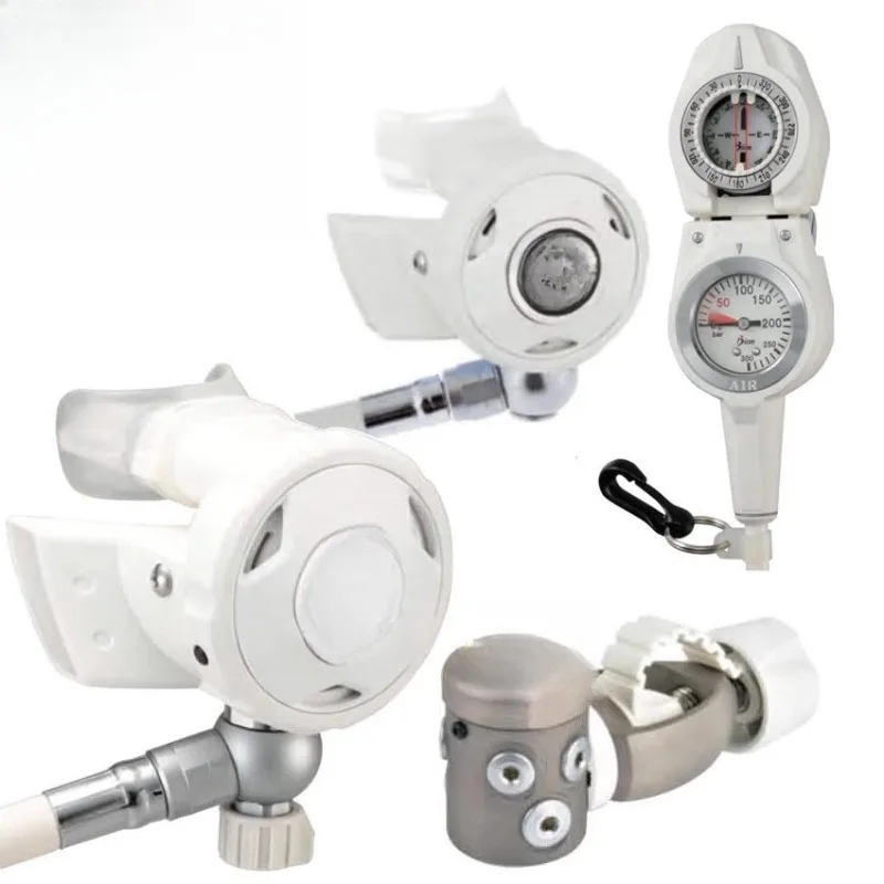 

Titanium breathing regulator two-stage head pressure gauge diving equipment