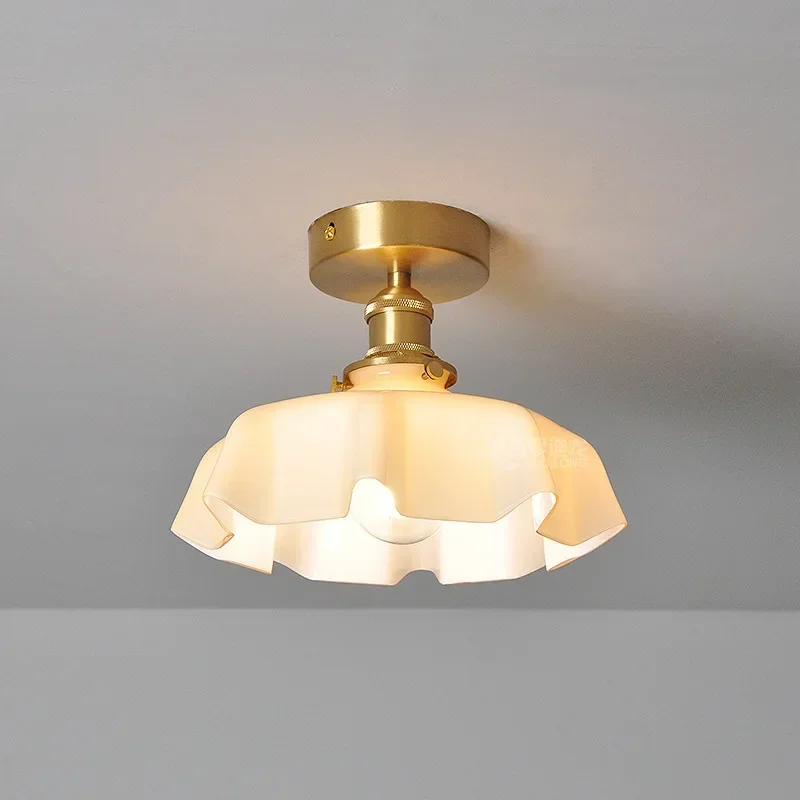 Lámpara de techo LED moderna de cristal lechoso en 5 colores, iluminación interior para el hogar, bar, balcón, pasillo, dormitorio, sala de estar, Plafon