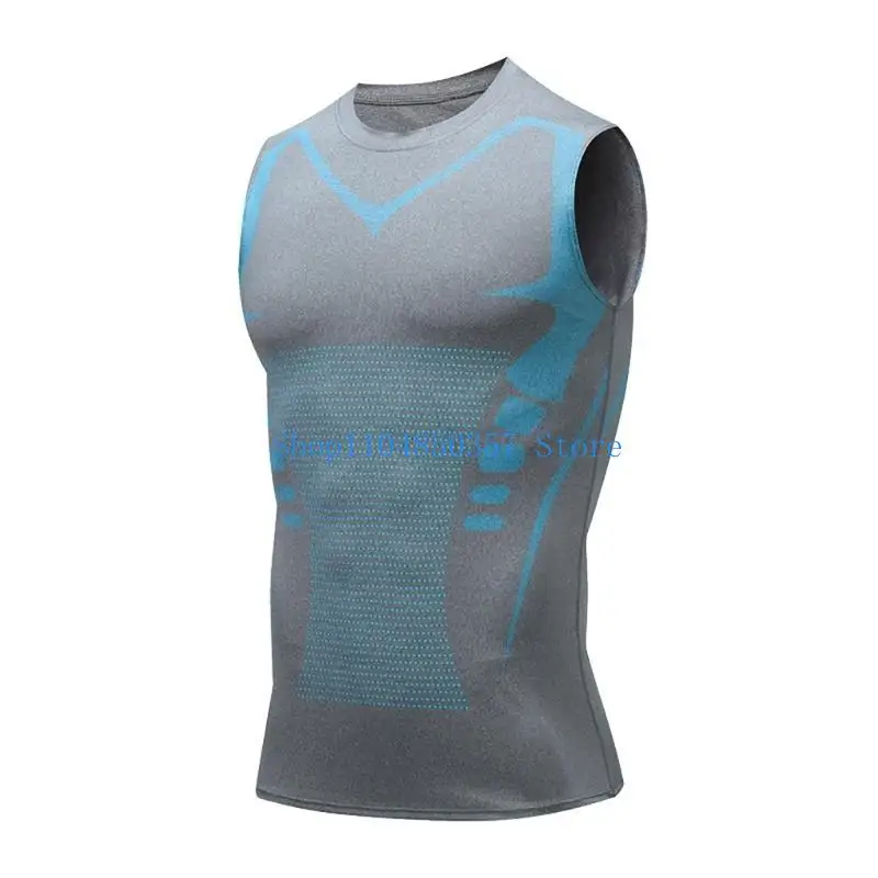 

652F Compression Tanks Top Fitness Sleeveless Shirt Quick Dry Sports Tanks Top Tight Undershirts for Beach Running Workout