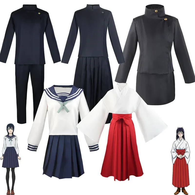 Anime JJK Costume Amanai Riko Satoru Gojo Iroi Utahime Shoko Leiri Uniform Wig Cosplay Clothes cm;5