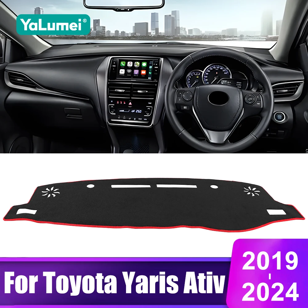 Für Toyota Yaris Ativ 2019 2020 2021 2022 2023 2024 Auto-Armaturenbrett-Sonnenschutzabdeckung Rutschfeste Matte Zubehör