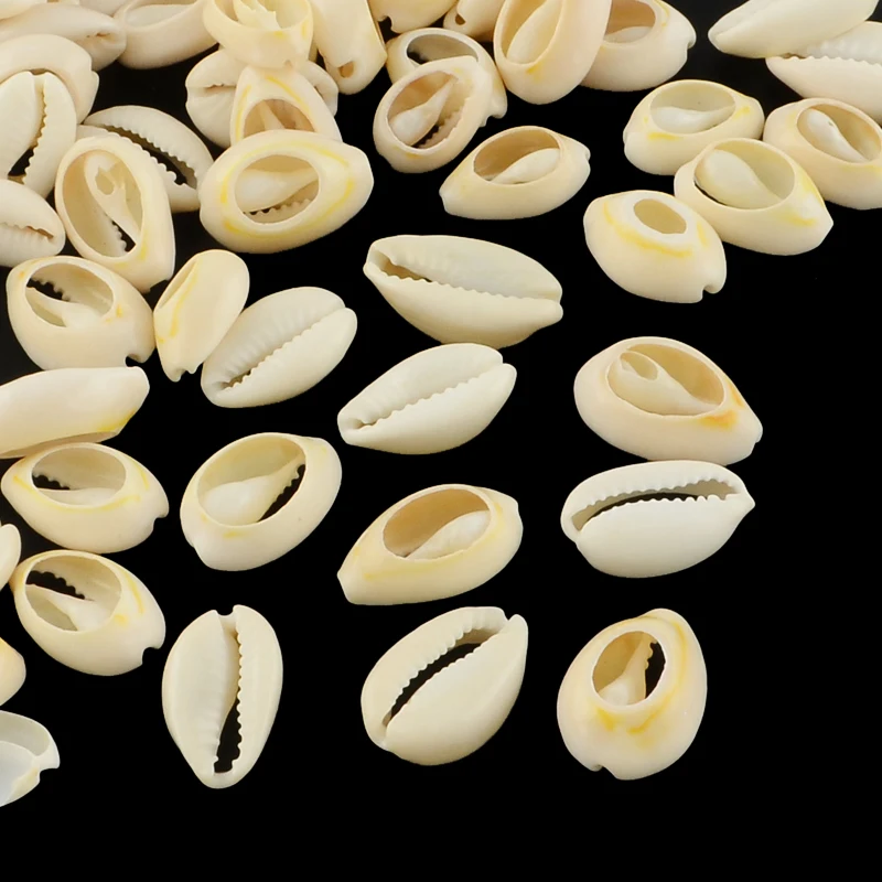 100pc naturalne mieszane Cowrie muszelki koraliki Cowrie muszle PapayaWhip 10 ~ 17x7 ~ 11x3 ~ 6mm