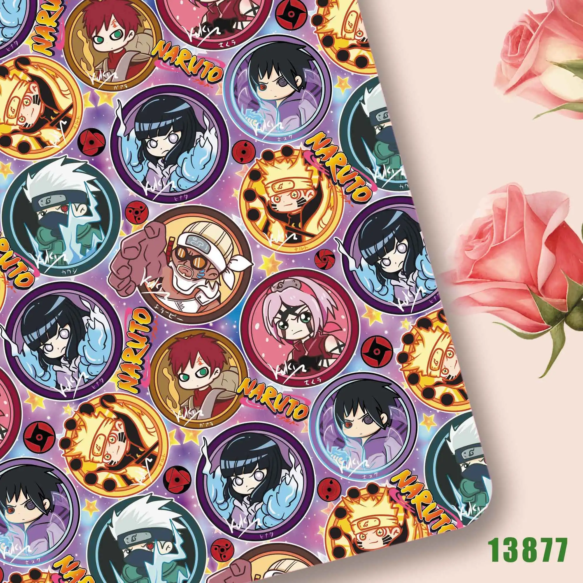 naruto Anime 140x50CM fabric cartoon patchwork children's home textile sewing doll skirt curtain DIY girl skirt tablecloth