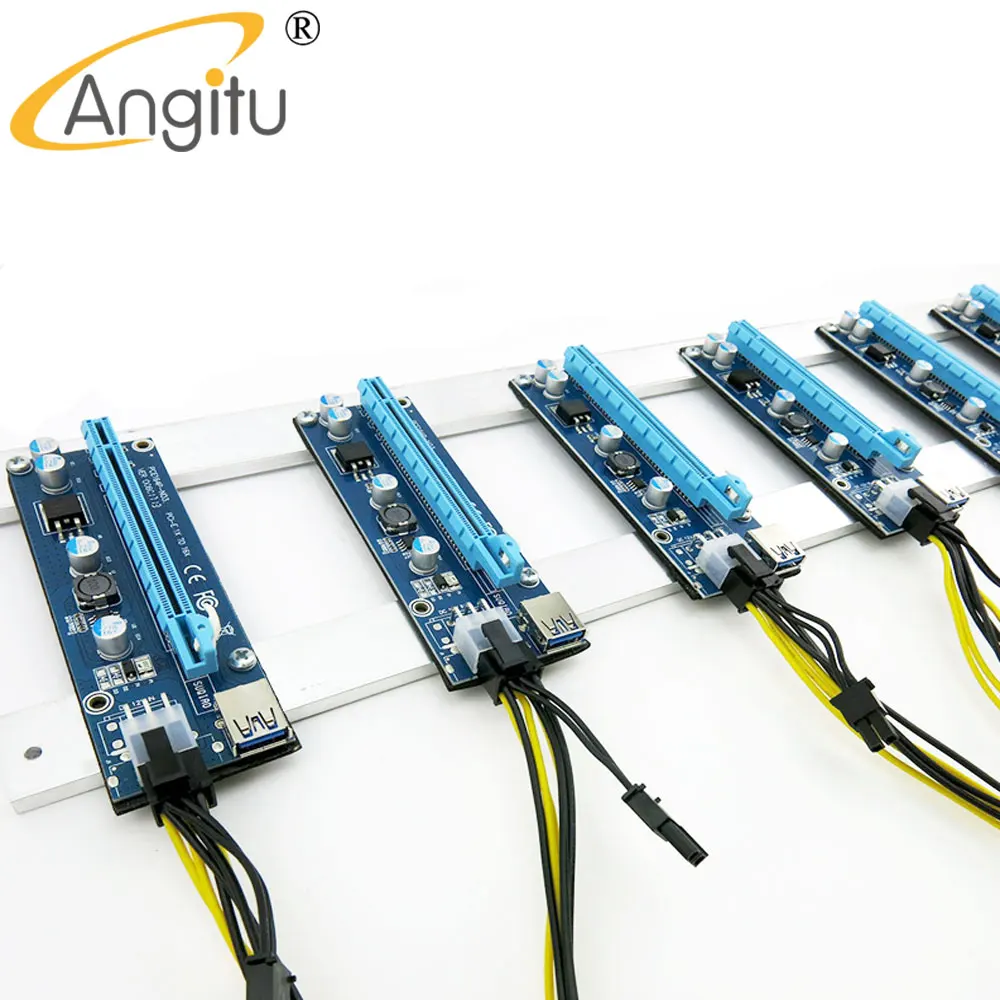 Angitu 20cm PCI Express GPU VGA 8Pin Female To 2x3x 6+2pin PCI-E Strong Power Supply Power Splitter Graphic Card Cable