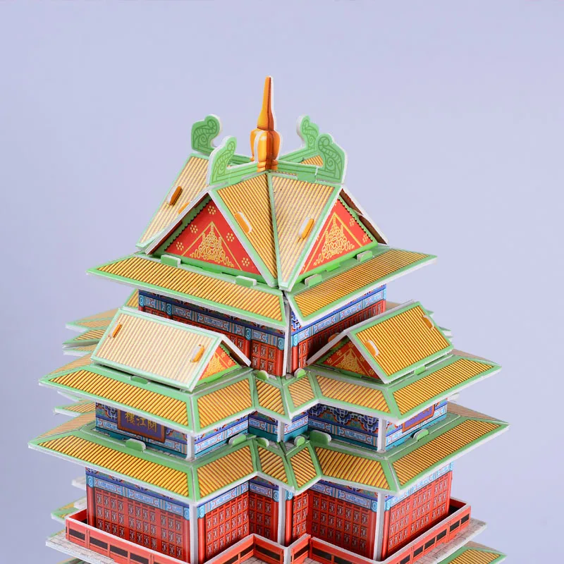Ancient architecture 3D puzzle drawing assembly DIY model toys children's games world building puzzle educational toys gift P017
