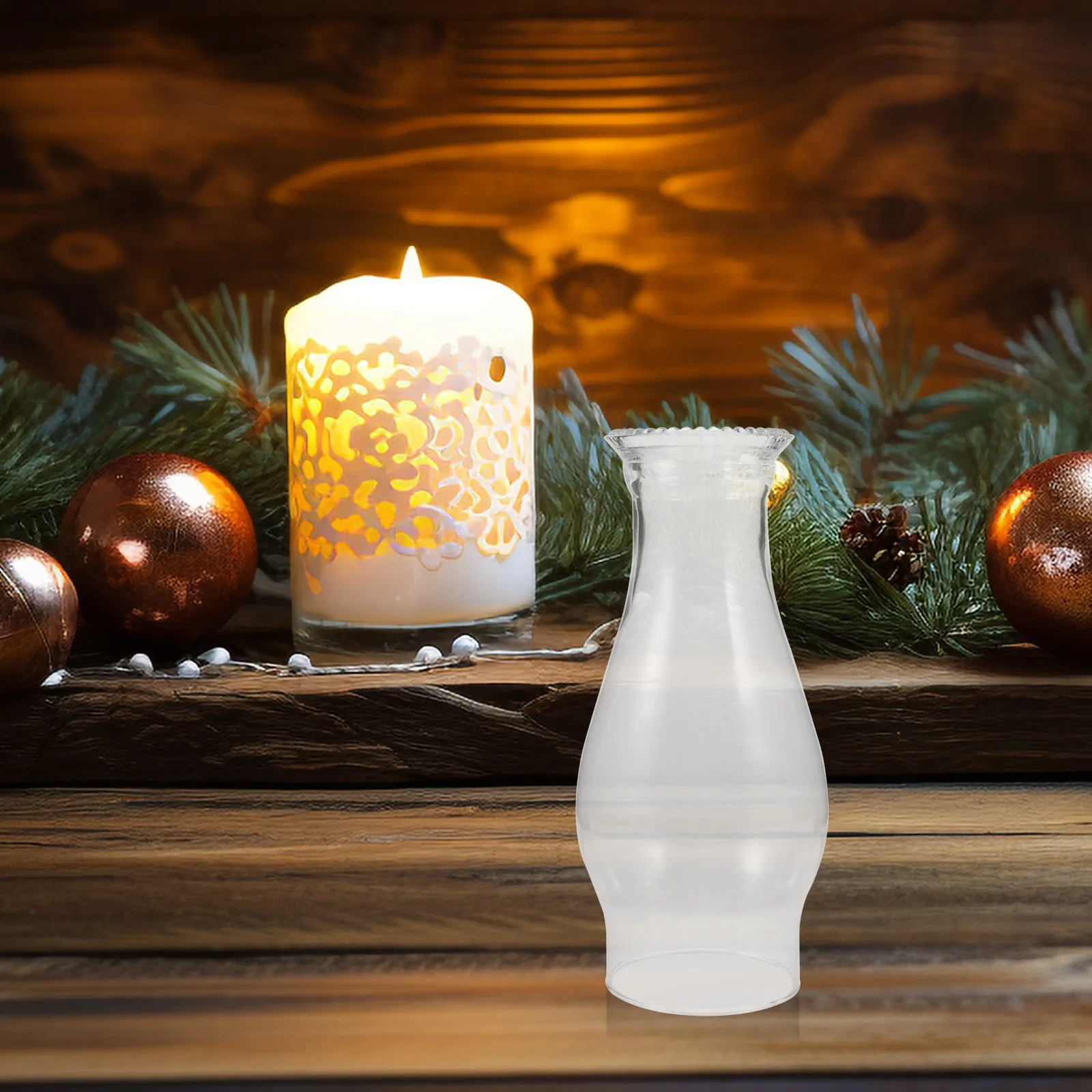 Glass Lamp Shade Replacement Compatible with Oil Lamp Lantern Vintage Retro Chimney Cover Glass Craft Light